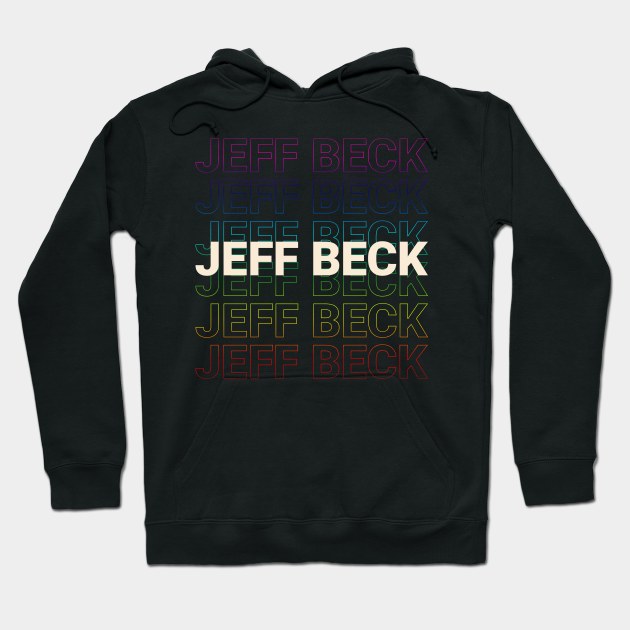 Jeff Beck Kinetic Typography Style Hoodie by car lovers in usa